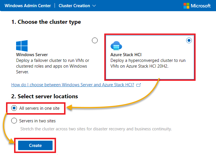 Creating the new cluster