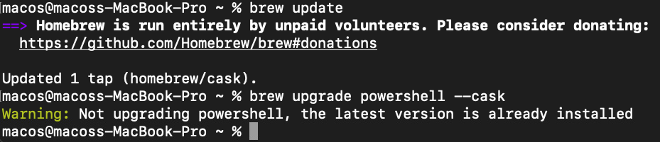 Upgrading PowerShell for Mac (Stable)