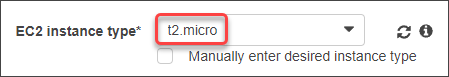 Select the EC2 instance type