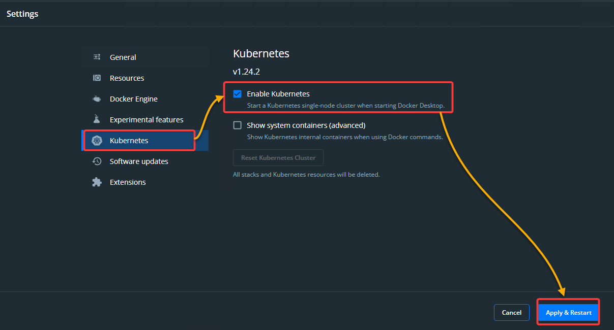 Enabling Kubernetes