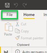 Accessing the File menu