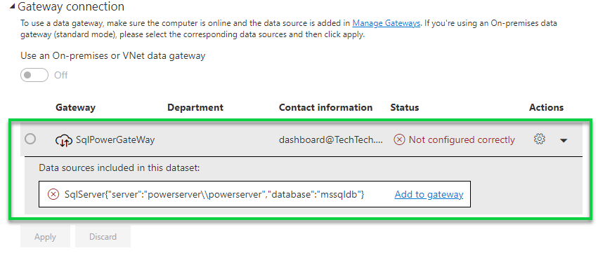 Getting a gateway configuration error