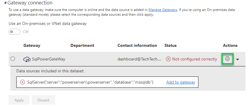 Initiating adding a new gateway connection