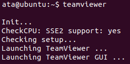 Launching TeamViewer via Terminal