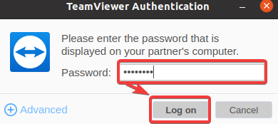 Authenticating the remote connection