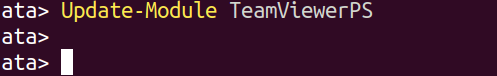 Updating the TeamViewerPS module