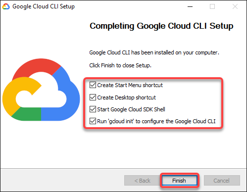 Completing the gcloud CLI installation