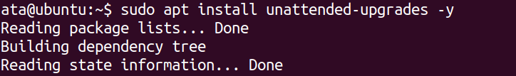 Installing the unattended-upgrade package