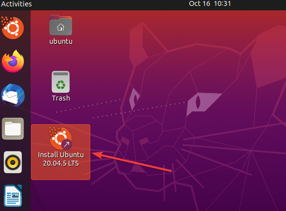 Initiating installing Ubuntu Minimal Desktop
