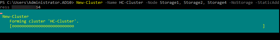 Creating a new cluster