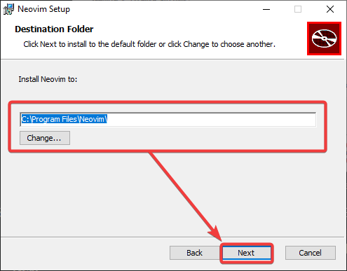 Choosing a location to install Nvim