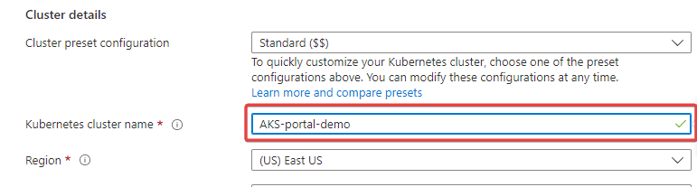 Naming the new Kubernetes cluster