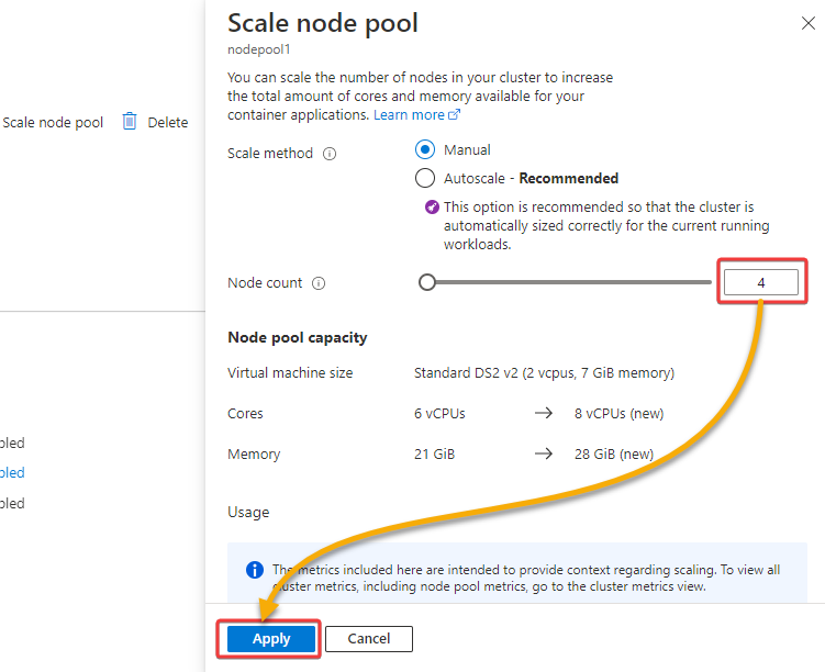 Increasing the number of nodes 