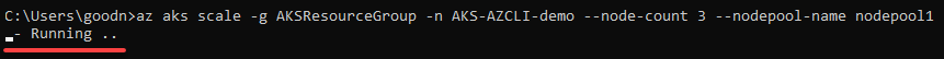 Scaling the nodes via AZCLI