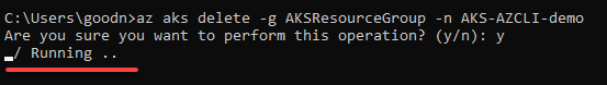 Deleting a Kubernetes cluster