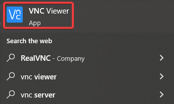 Launching the VNC Viewer 
