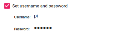 Setting the Raspberry Pi username and password