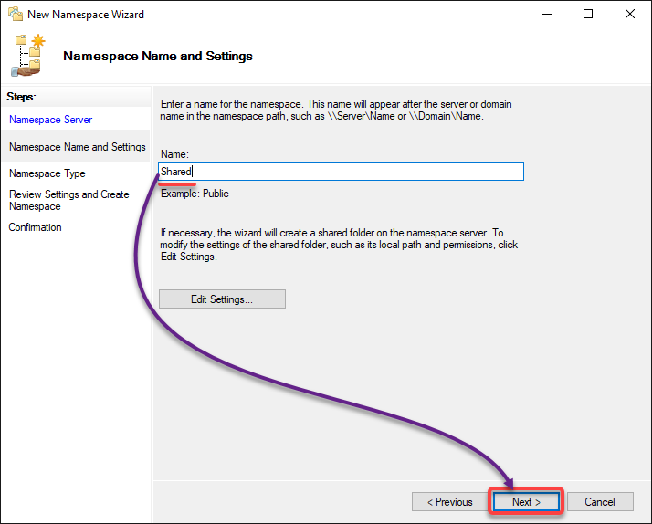 Naming the namespace 