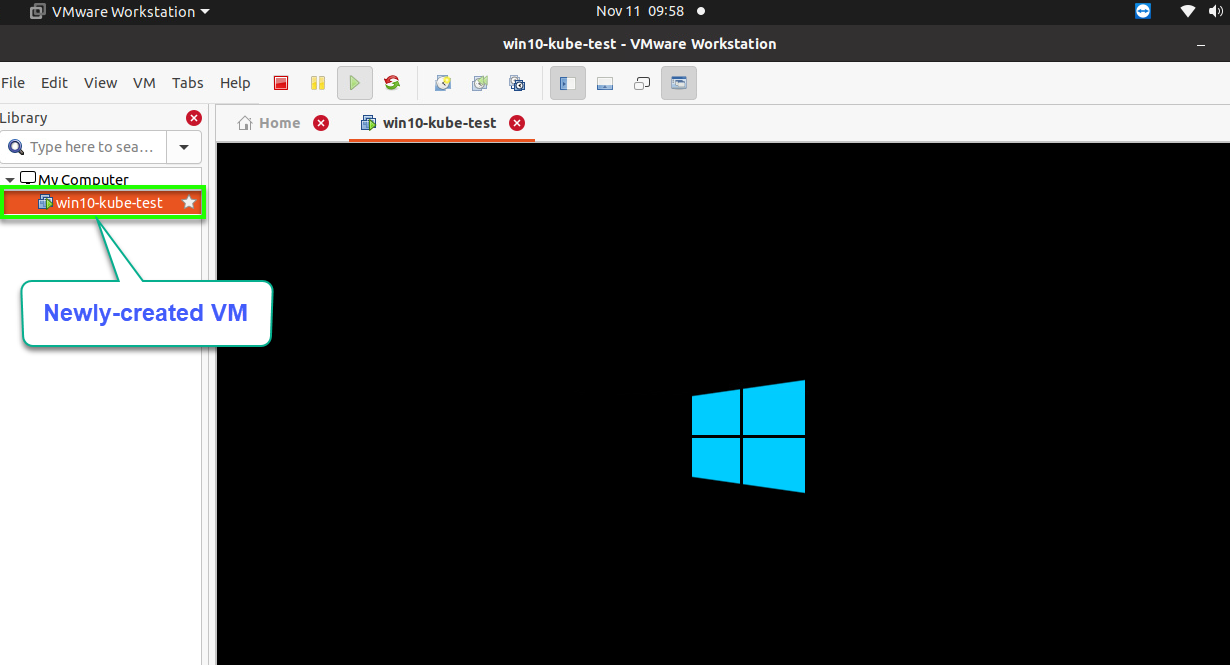 Running VM in VMware Workstation