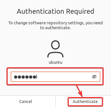 Authenticating the user.