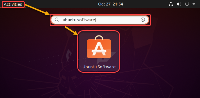 Launching Ubuntu Software
