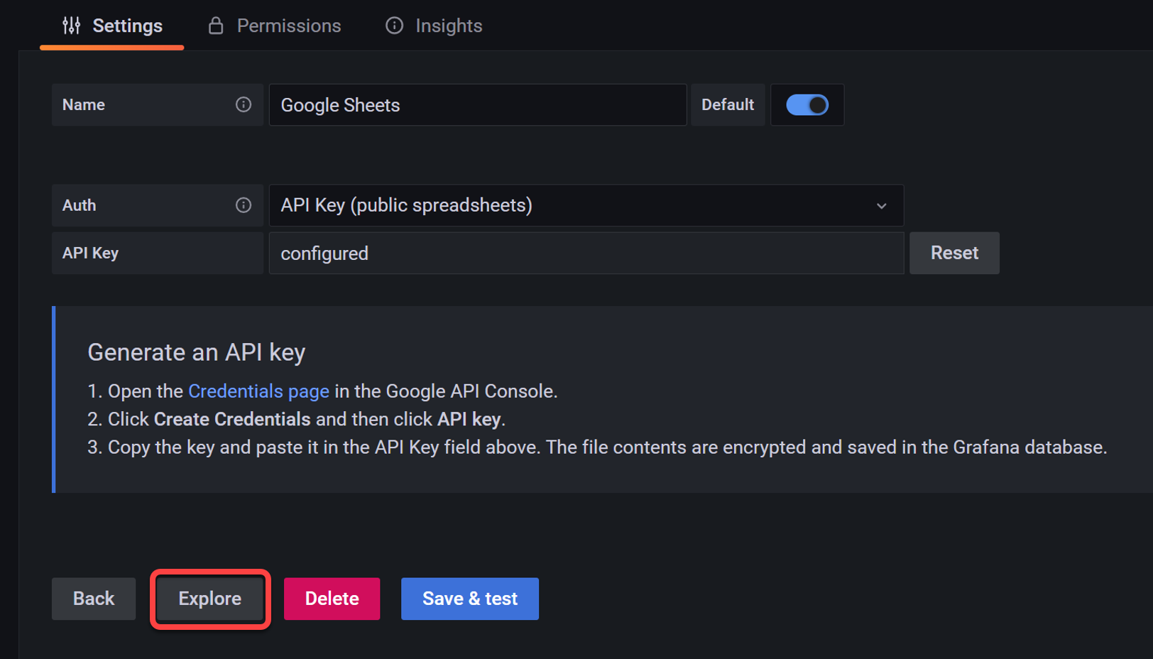 Exploring Google Sheets API as a data source