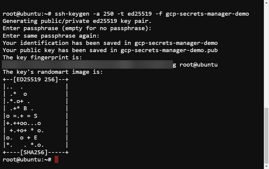 Generating an SSH key pair