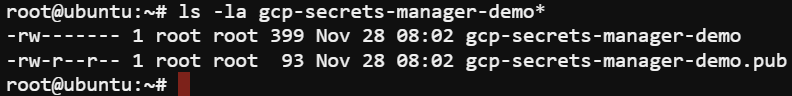 Listing all generated SSH key pairs