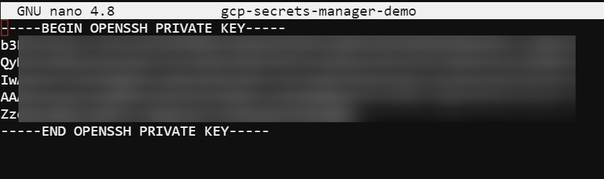 Copying the private key to a safe place