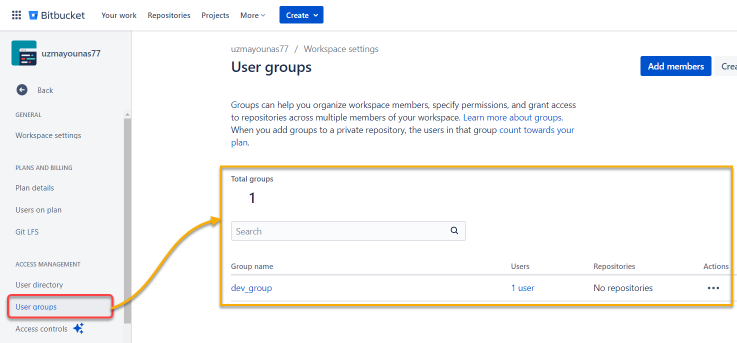 Verifying a user is successfully added to a group