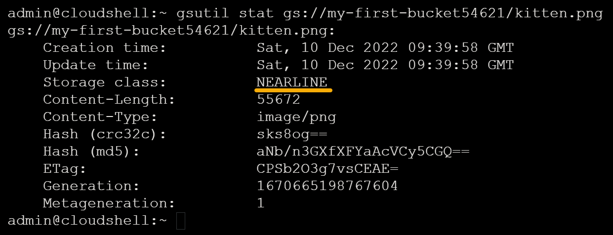 Verifying the metadata changes