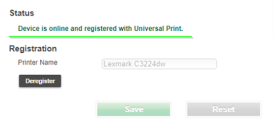 Verifying the printer registration status