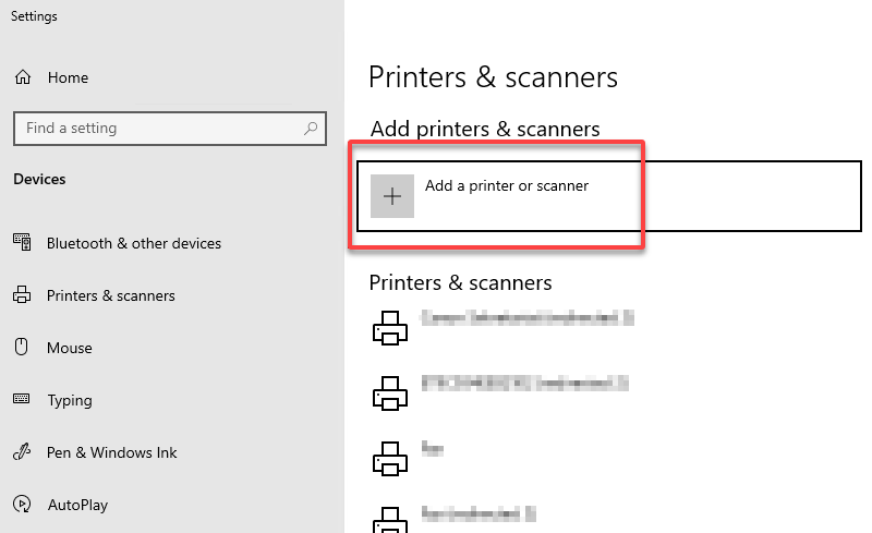 Scanning for printers