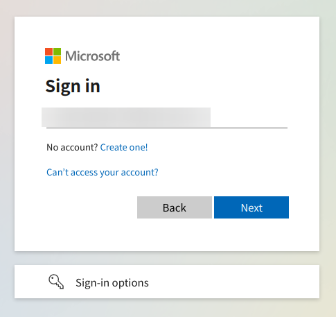 Signing in with your Microsoft account credentials
