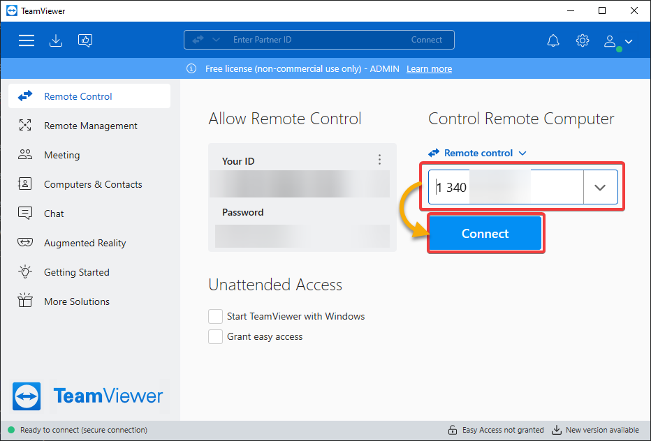 Connecting to Raspberry Pi remotely using TeamViewer