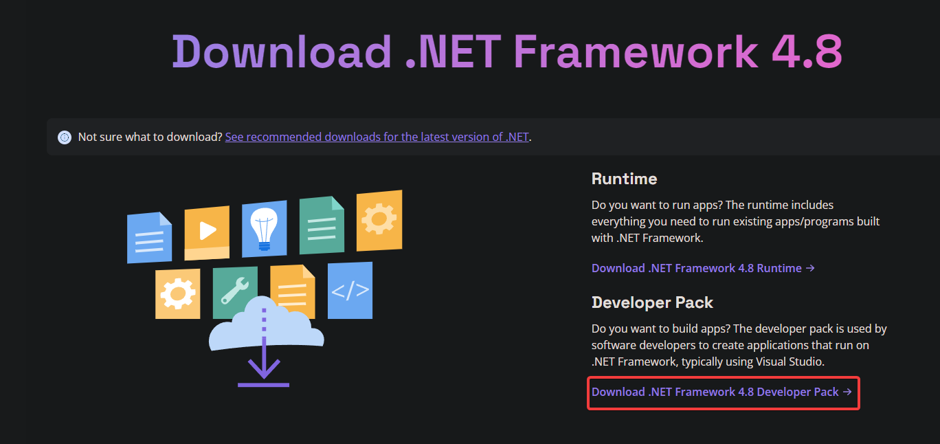 Downloading .NET Framework 4.8