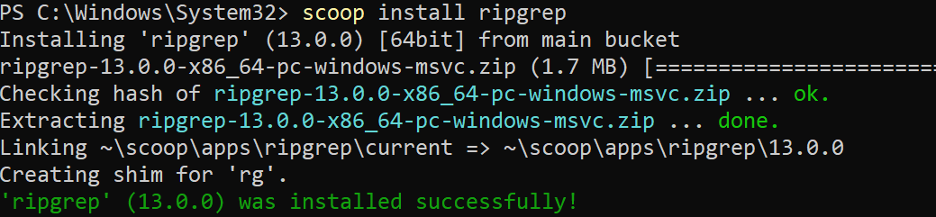 Installing ripgrep on your system
