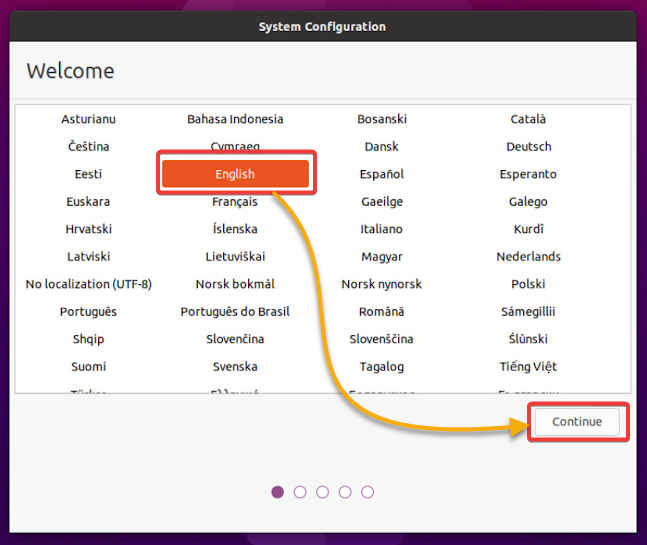 Choosing the preferred language