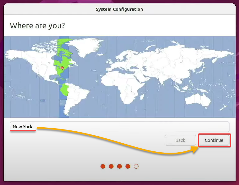 Selecting a region