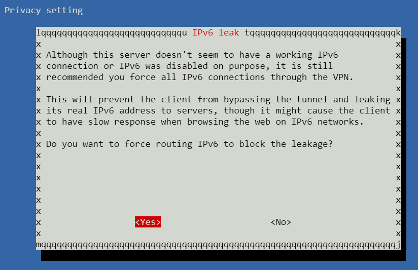 Routing IPv6 to block leakage