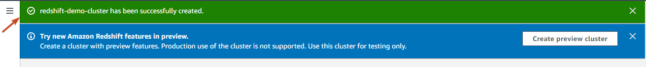 Verifying the cluster creation success