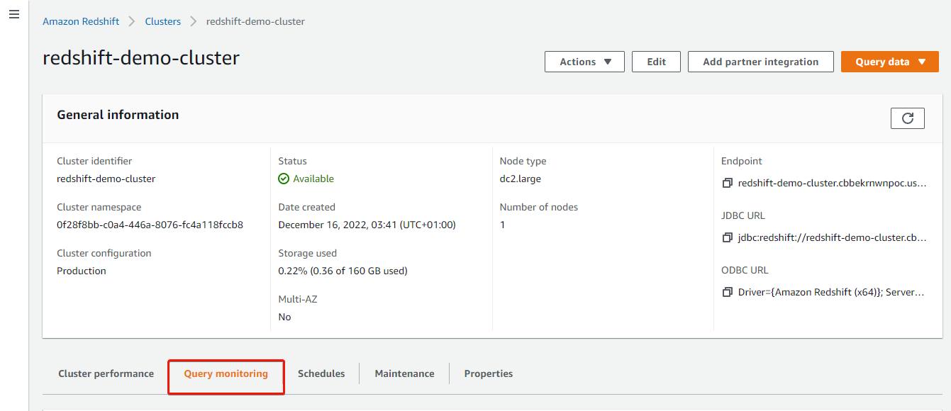 Viewing the query logs