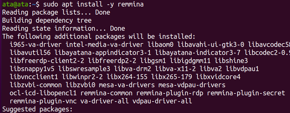 Installing Remmina from the PPA repository