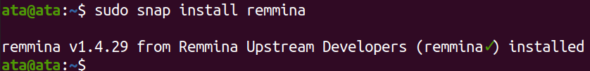 Installing Remmina on Ubuntu Using snap