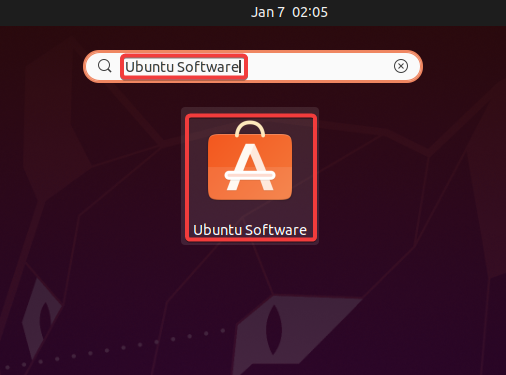 Open the "Ubuntu Software" application