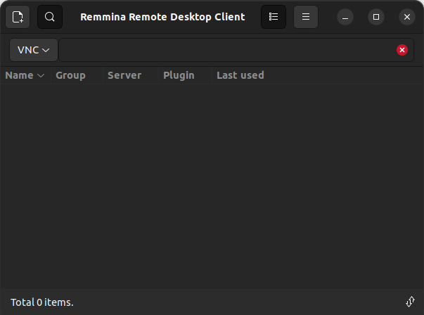 Viewing Remmina’s main window