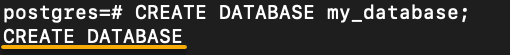 Creating a database