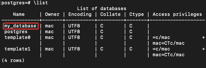Listing all available databases on the system