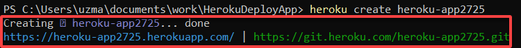Creating a Heroku app