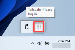 Initiating Tailscale login